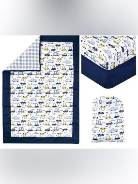 Baby/Toddler 100% Organic Cotton
3 Pc Crib Set
Comforter & 2 Fitted Sheets
NWT